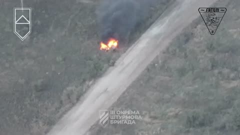 Another Russian Transpot Van Destroyed by Ukrainian Drone