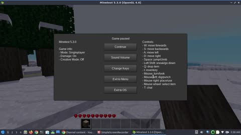 Let's Play Minetest -- The Free Open Source Minecraft Clone for Linux