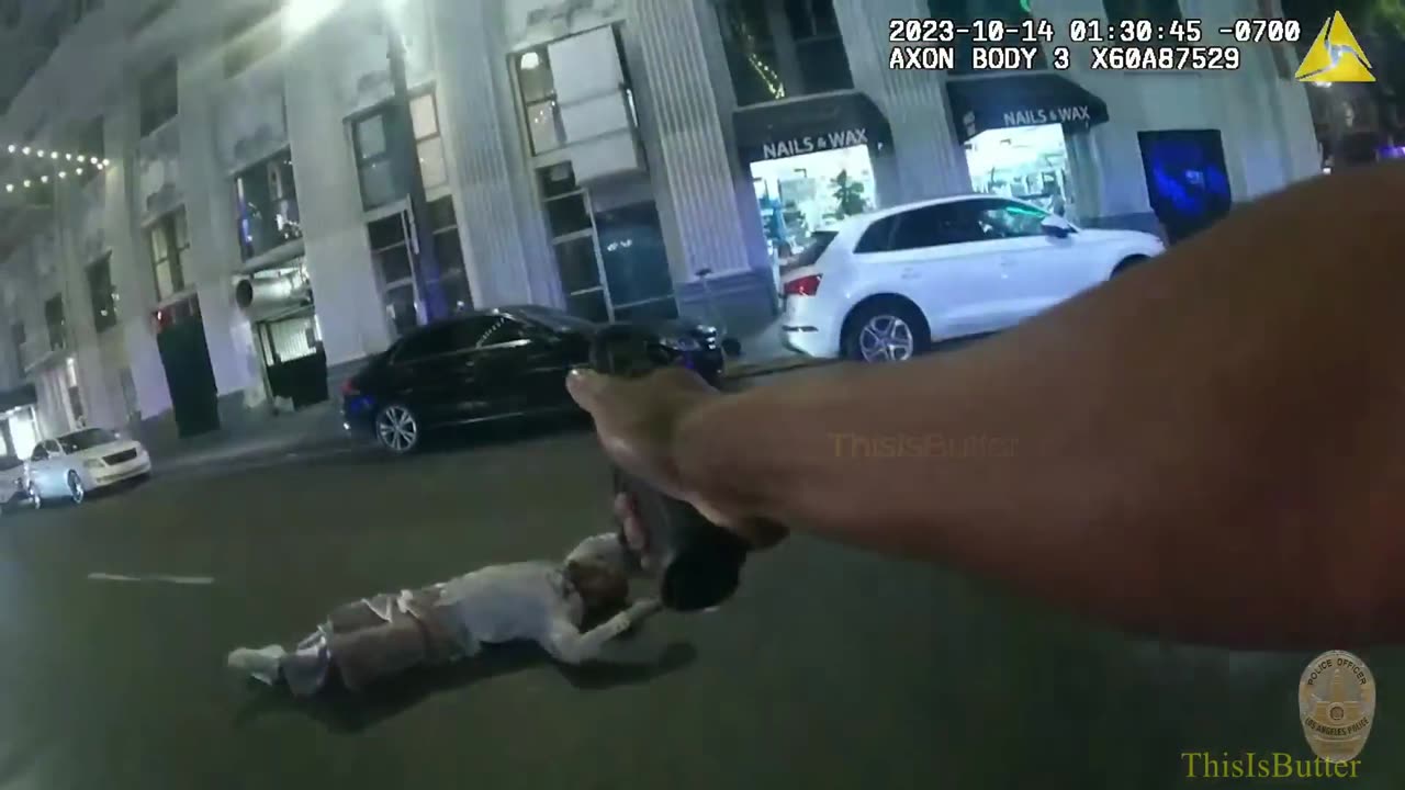 Bodycam shows LAPD officers shoot knife-wielding man in downtown L.A.