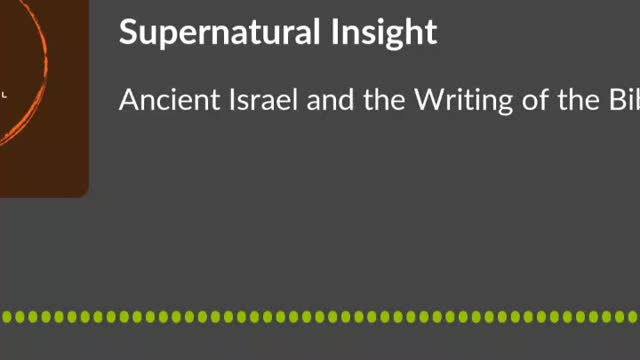 Israel and the Writing of the Bible