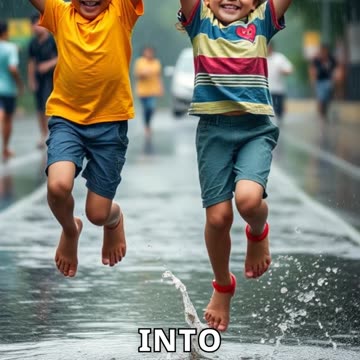 Kids Test Out Fun Rain Gear