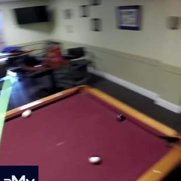 HAT CAM TRIPLE BANK SHOT TO THE SIDE POCKET