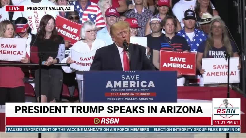 FULL SPEECH: President Donald J. Trump at Save America Rally in Prescott Valley, AZ.