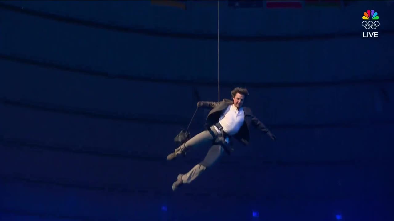 For Some Reason Tom Cruise Performed a Meaningless Stunt at the Olympics