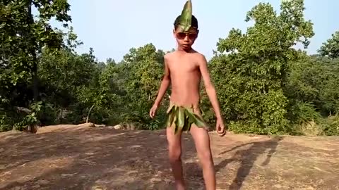 Tharu Boy Dancing Funny Dance On The Hill