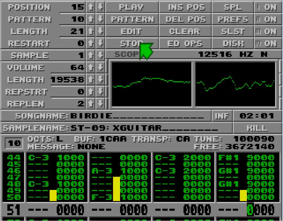 Amiga and Atari ST Protracker Music Mods - Birdie