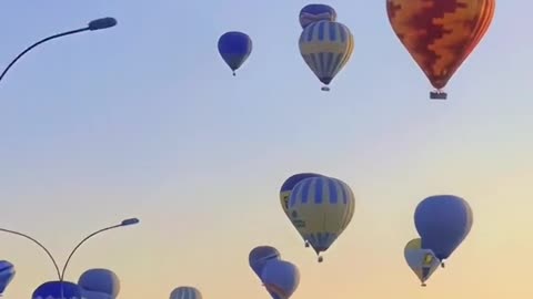 The loveliest girls came to see this romantic hot air balloon