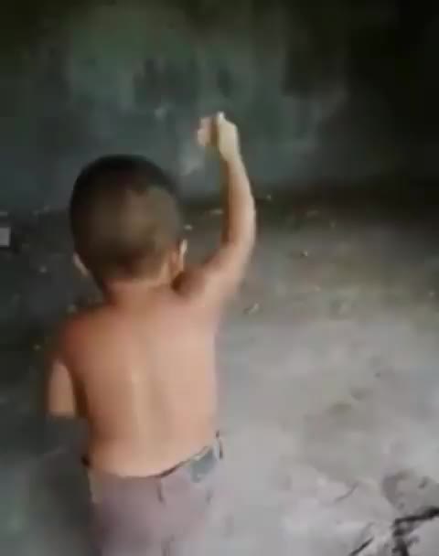 Boy dancing funny fashion