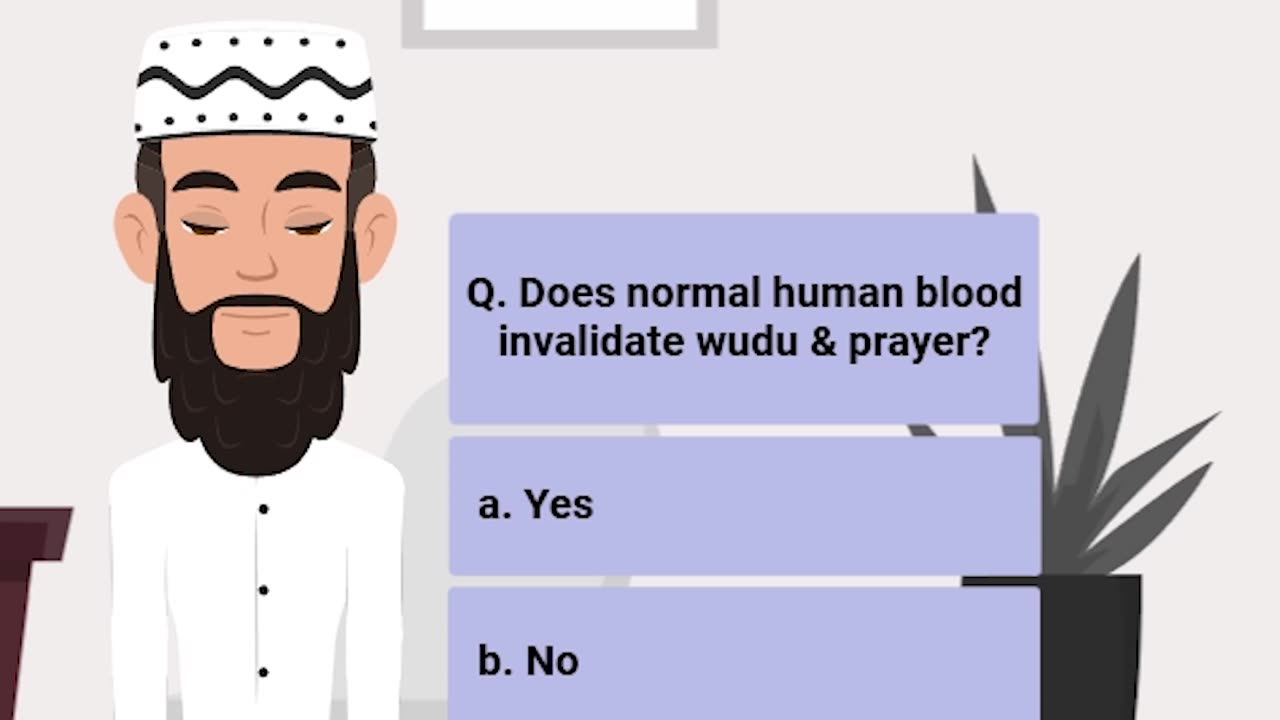 Q. Does normal human blood invalidate wudu & prayer? | #hadith #islam #muslim |