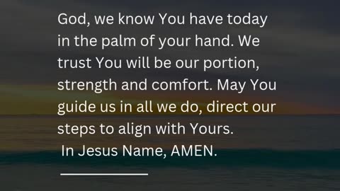 No matter what today holds, we can trust that God is with us.