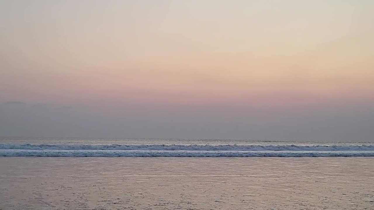 Healing in the sea while watching the sunset and waves