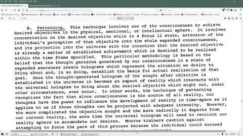 CIA Document about Patterning and lots of other things