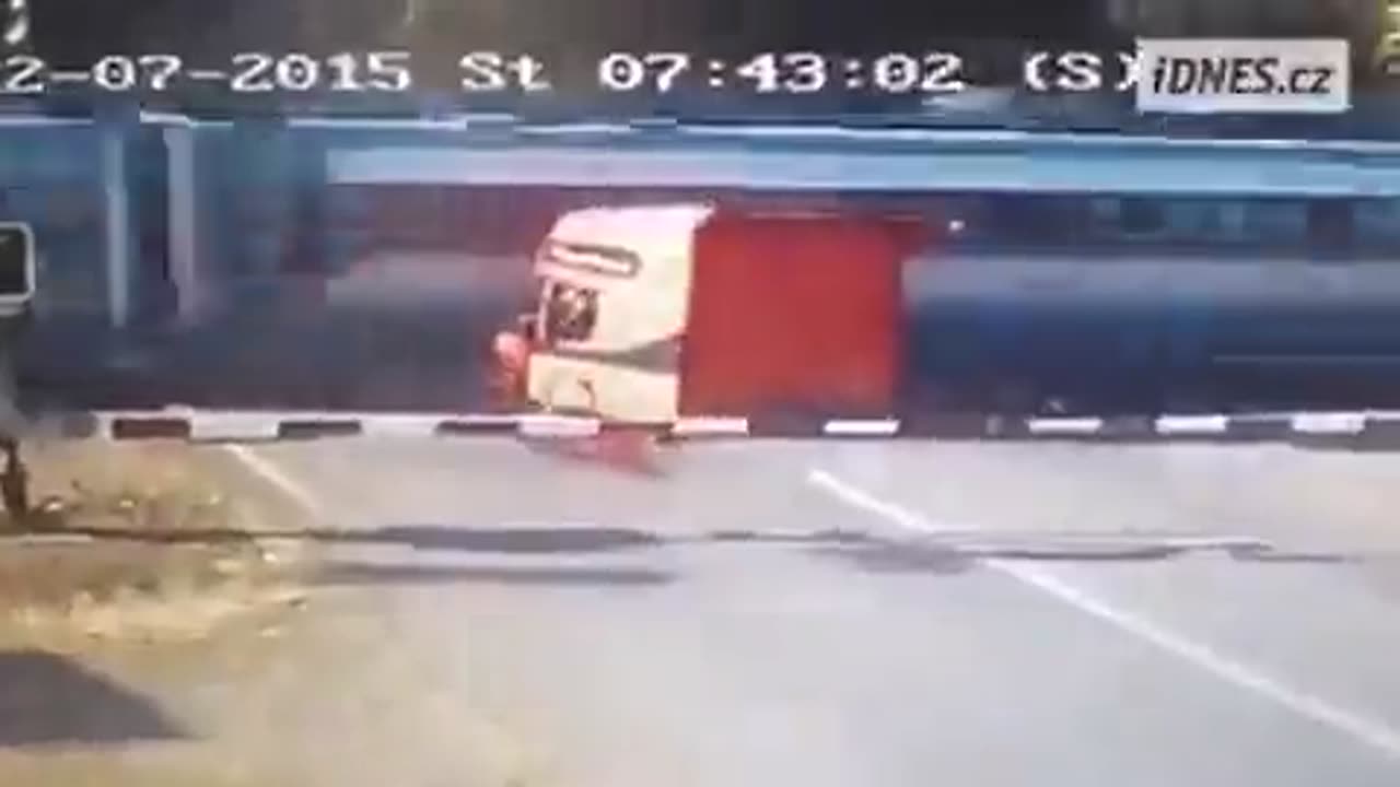 Truck Hit By Train