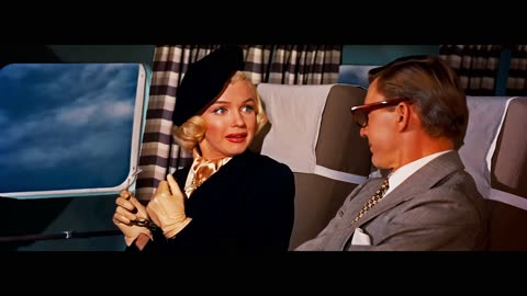 Marilyn Monroe 1953 How to Marry a Millionaire Airplane scene 4k
