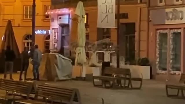 Ukrajinští uprchlíci v Lublinu ve 2 ráno