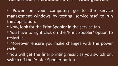 Reinstalling The Print Spooler On Your HP Printing Device