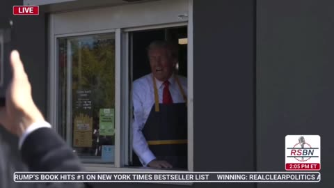 Trump brags about crowd size via McDonald's drive-thru window