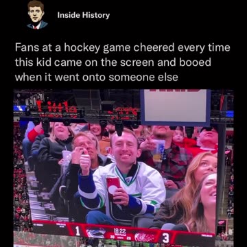 4-year-old George experienced sudden stardom at his first ever hockey game