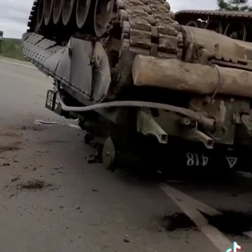 Flipped Tank in Ukraine
