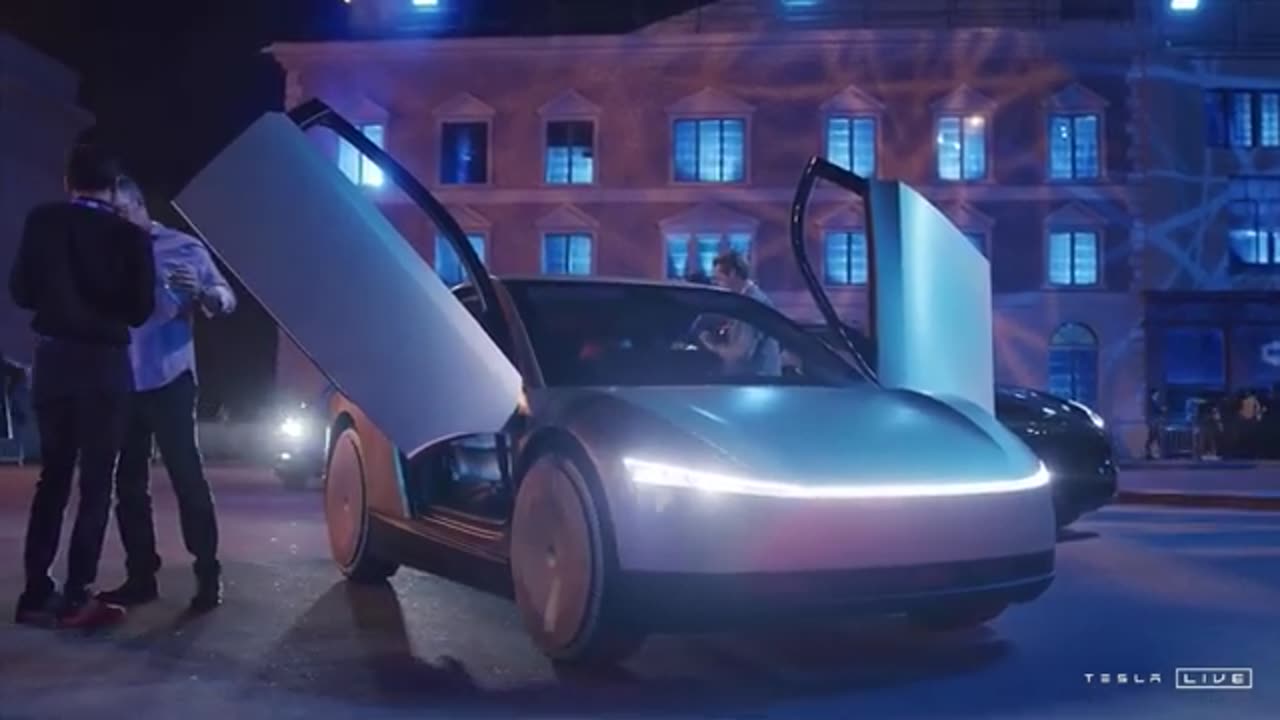 Elon Musk unveils the Tesla Robotaxi (Cybercab) During Reveal Event