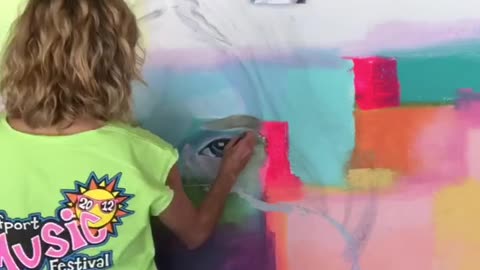 awesome painting with multicolors