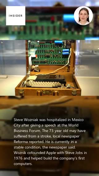 Apple co-founder Steve Wozniak hospitalized after giving a speech at the World Business Forum