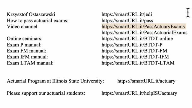 Exam LTAM exercise for August 23, 2021