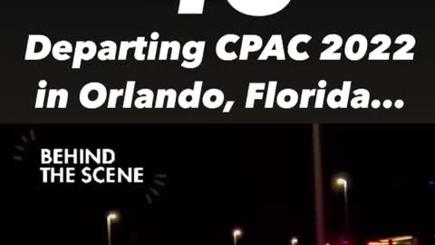 Trump on the way to CPAC 2022