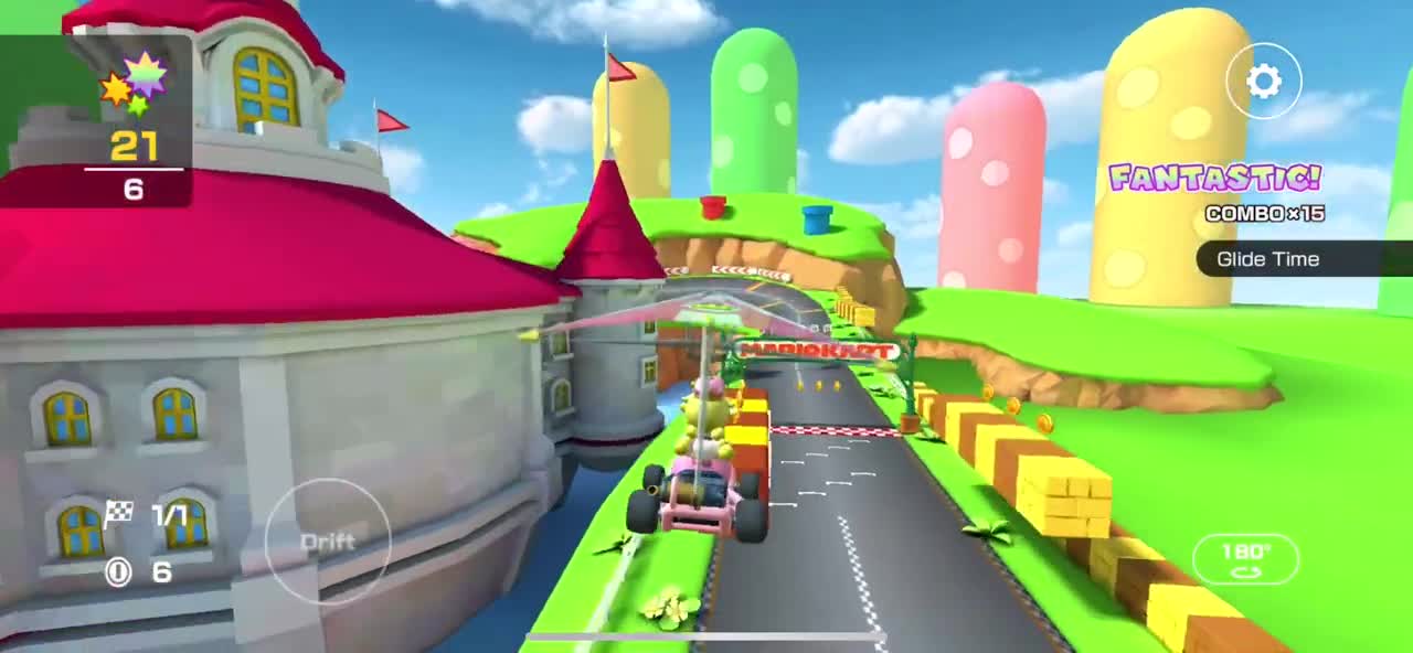 Mario Kart Tour - Peach Cup Challenge: Combo Attack Gameplay