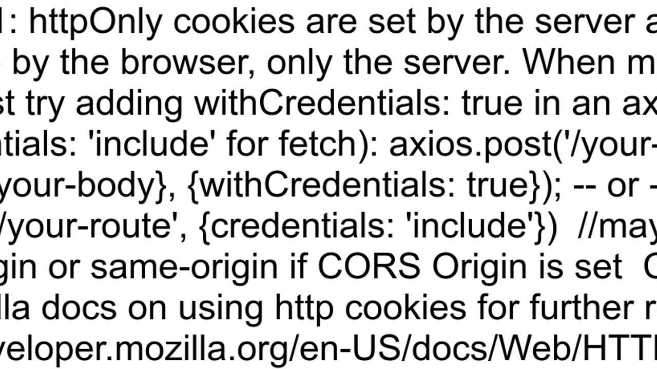 Cookie works when I use Postman but does not show in browser