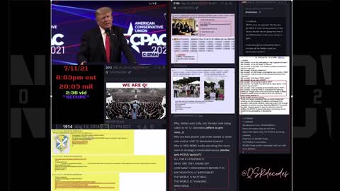 -7.12.21: CPAC speech UNLEASHED multiple connections! FOX finally covers FR@UD? Why now? PRAY!