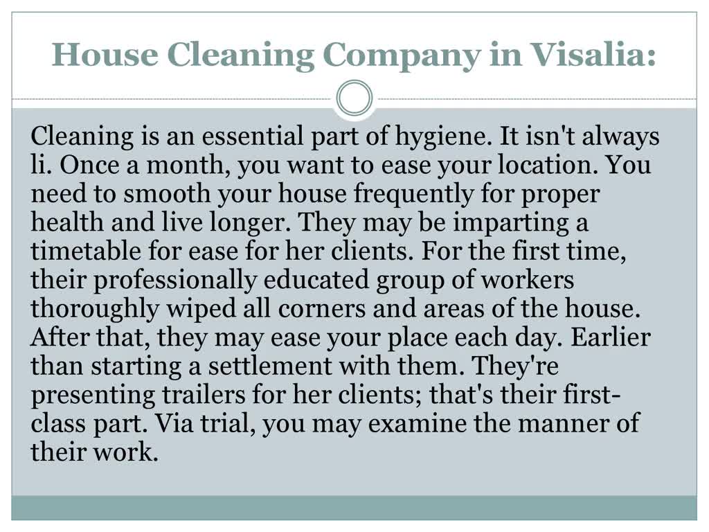 cleaning company in visalia