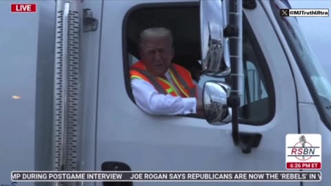 Trump was talking trash to the press from a Garbage Truck…