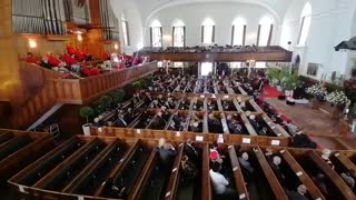 South African dignitaries, family members