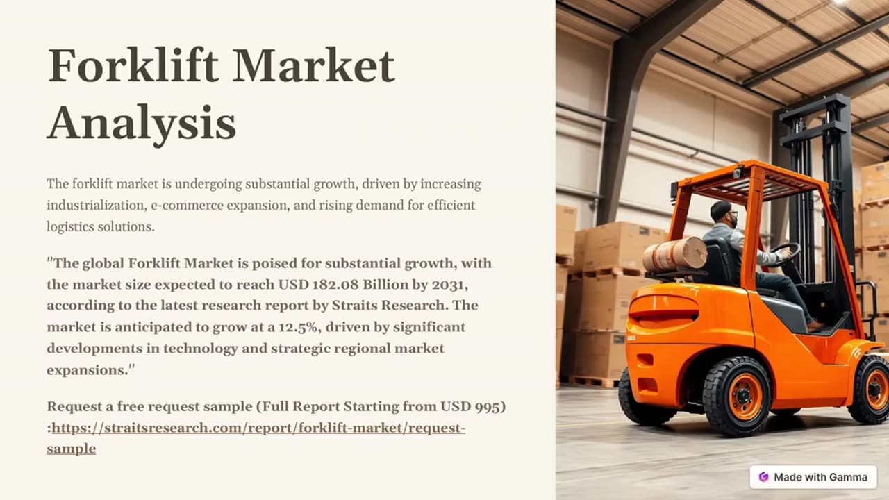 Forklift Market Size, Share and Insights by 2031