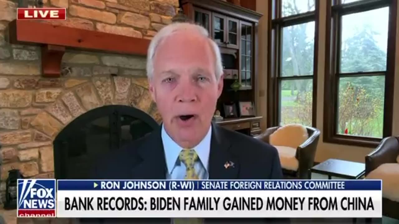 On LIVE TV Biden crime family Bank records shows he received money from the CCP.