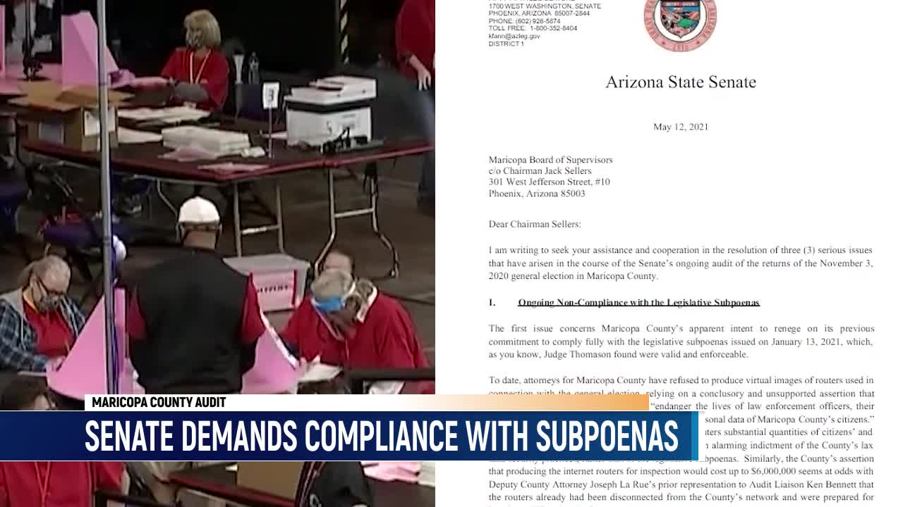 Arizona Senate Demands Maricopa County Board Of Supervisors Comply With Subpoenas, Release Routers