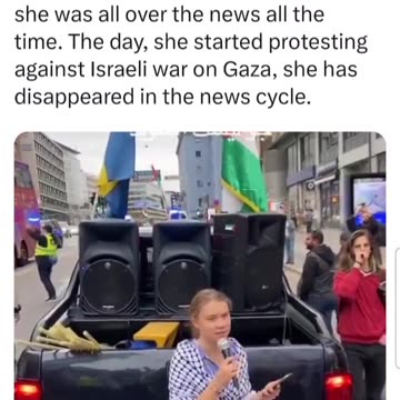 Greta Thunberg - Given Media Coverage but not for Palestine