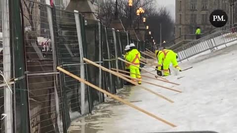 Fencing is Being Installed at Parliament Hill, Ottawa