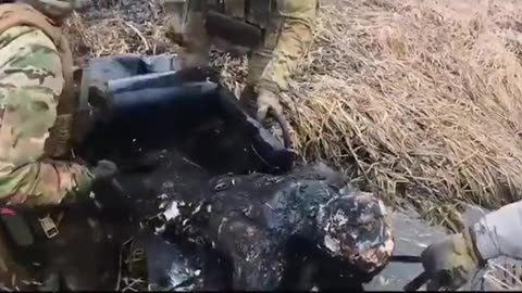 AFU recover Their dead from downed Helicopter