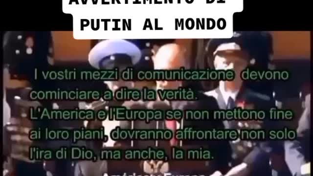 PUTIN : CONOSCO I VOSTRI PIANI PER RIDURRE IL NUMERO DELLA POPOLAZIONE MONDIALE. VI FERMERO!