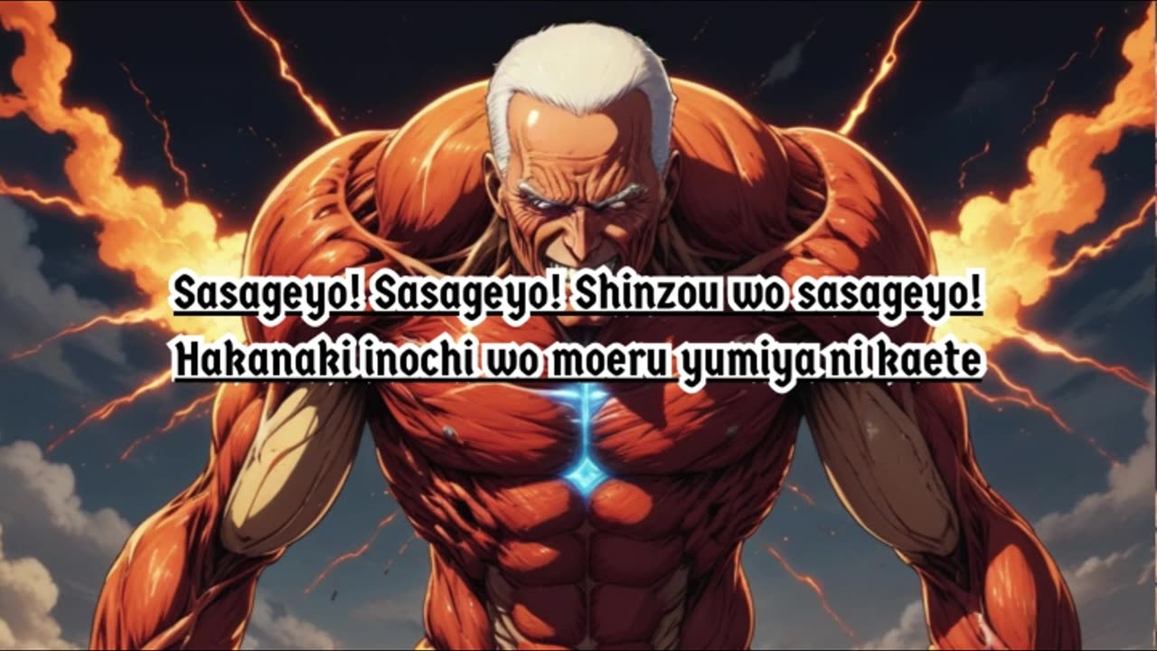 [Joe Biden sings/AI Cover] Attack on Titan Season 2 Opening Linked Horizon - Shinzou wo Sasageyo!