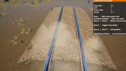 Start of building a railroad in the new map part 1