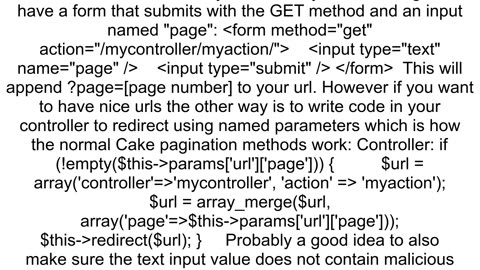 go to page form for cakephp paginator