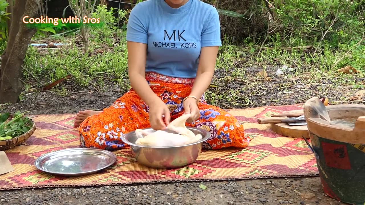 Yummy Chicken Sour Soup With Mushroom - Wild Mushroom For Chicken Sour Soup - Cooking With Sros