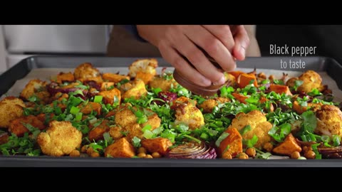 Curry Spiced Roasted Vegetables with Chickpeas Delicious Vegan Side Recip...