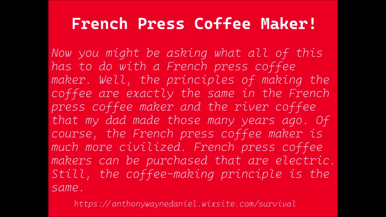 French Press Coffee Maker!