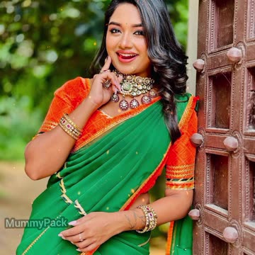 Beautiful jewels 🥰 Half saree 💚🧡 #aadhya #zeetelugu #preevibes