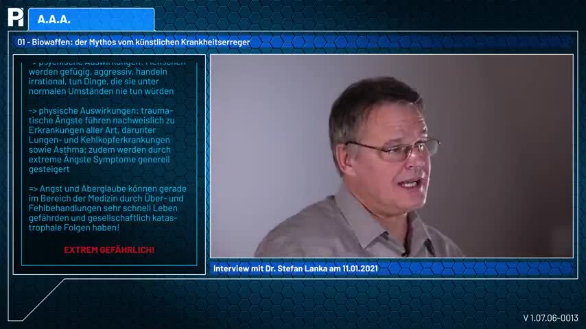 Projekt-Immanuel! Nr. 01: Biowaffen - der Mythos vom künstlichen Krankheitserreger! (Dr. Lanka)