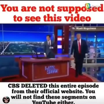 Steven Colbert thanks Donald Trump, for running for President CBS scrubbed from internet.